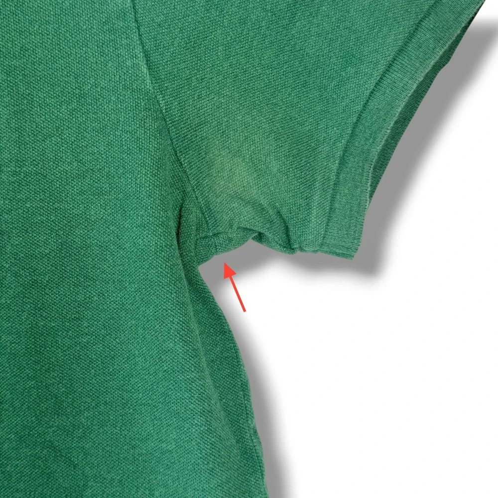 Polo Ralph Lauren Polo Shirt Mens L Green Custom Slim Fit Cotton Pique Pony Golf